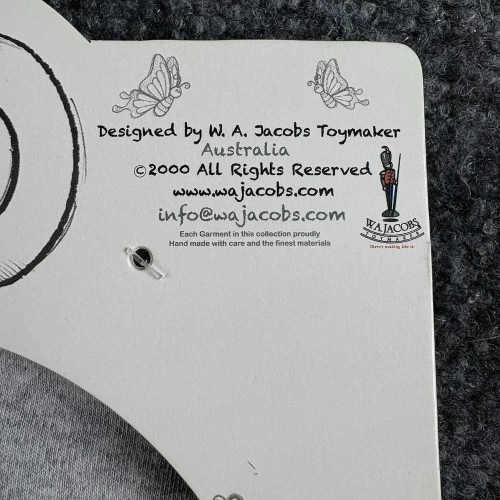 VTG Y2K  Kiki‎ Koala & Friends Baby 0–6M Gray Hat Booties Set Animal Australia